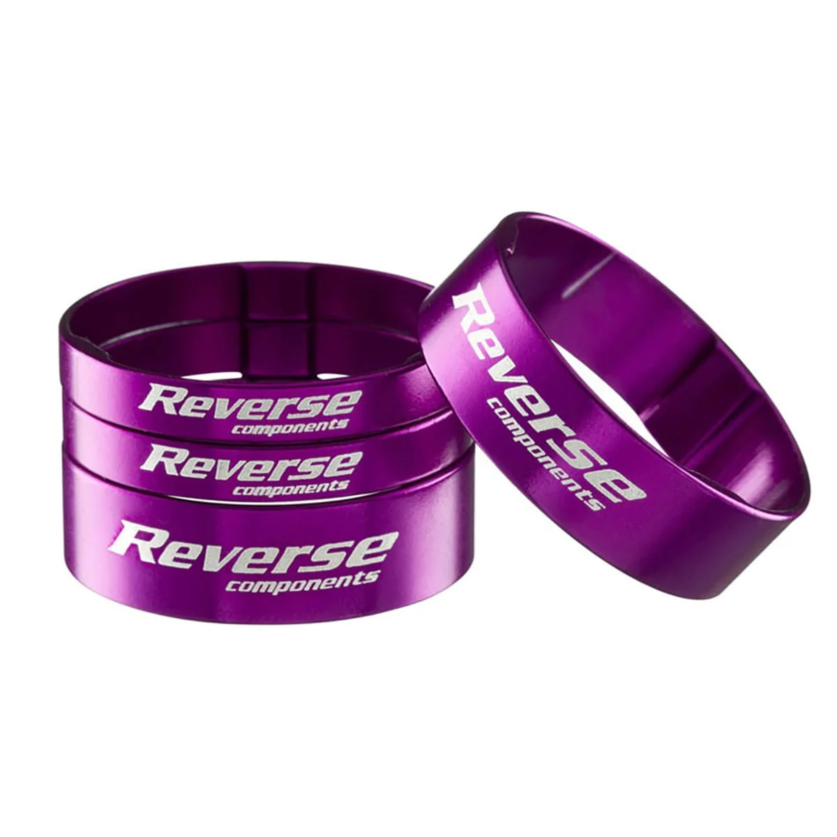 Kit Entretoises de Direction REVERSE COMPONENTS Aluminium Ultra-Light 1"1/8 Violet