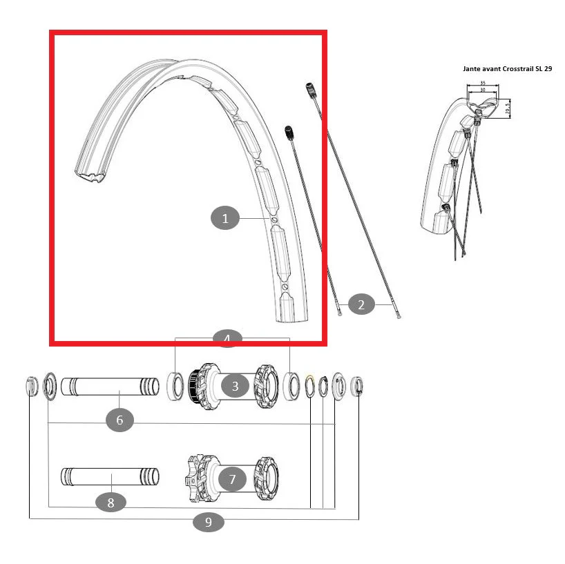 Kit Jantes Av/Ar MAVIC E-CROSSTRAIL SL 29"