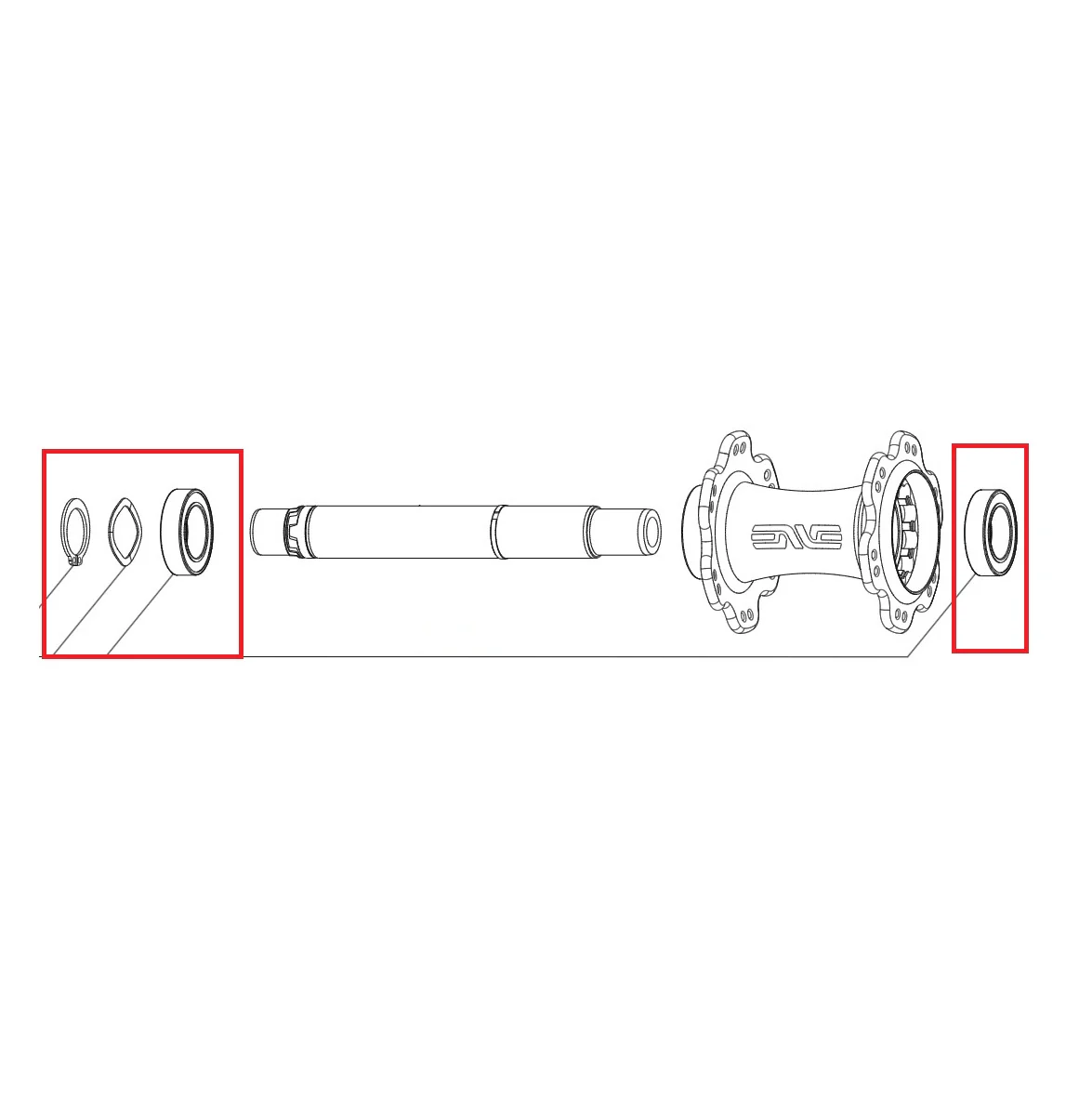 Roulements de Moyeu Arrière 17×28×7mm.ENVE INNERDRIVE