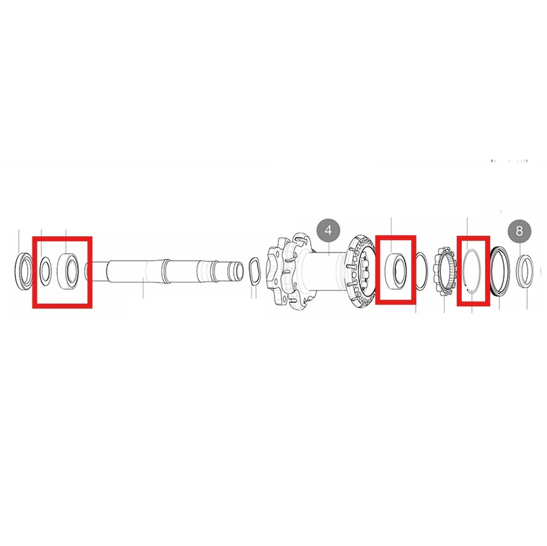 Kit 2 Roulements Moyeu Arrière MAVIC pour Système ID360 15x28x7mm (61902) + 17x28x7mm