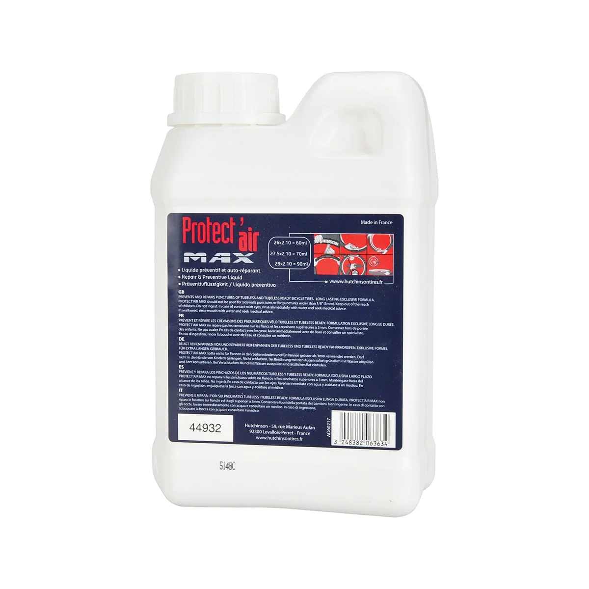 Liquide Préventif Anti-Crevaison HUTCHINSON PROTECT'AIR 1 L - Image 2
