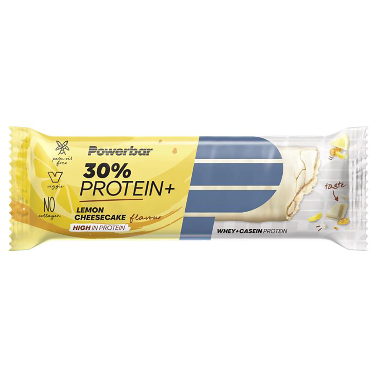 Lot de 5 (+1 gratuite) Barres de Récupération POWERBAR 30% PROTEIN PLUS (55 g) Citron Cheesecake