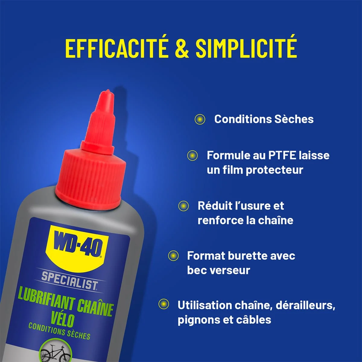 Lubrifiant Chaîne WD-40 SPECIALIST Conditions Sèches (100 ml) - Image 4