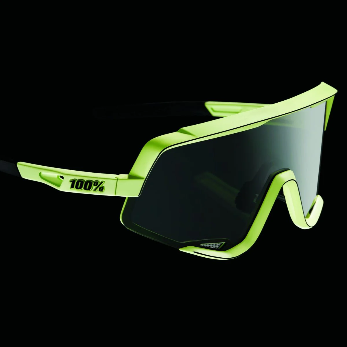 Lunettes 100% GLENDALE Soft Tact Glow Jaune Smoke Lens - Image 4