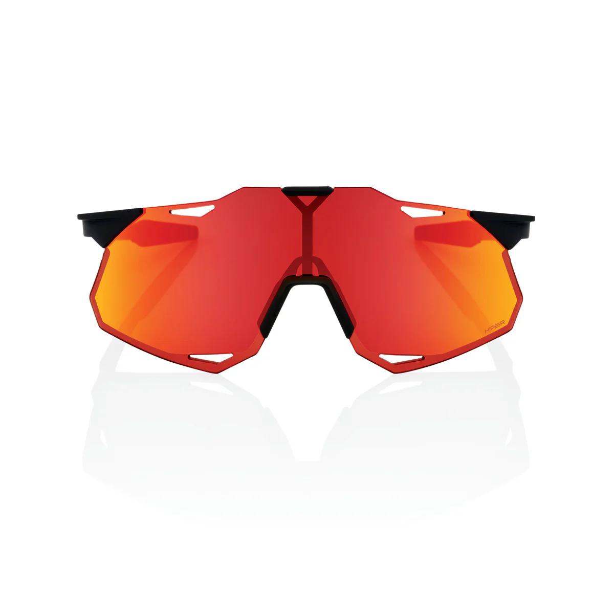 Lunettes 100% HYPERCRAFT XS Soft Tact Noir Hiper Multilayer Mirror Rouge - Image 2