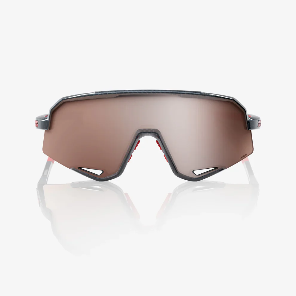 Lunettes 100% SLENDALE Noir Carbon Hiper Mirror Argent