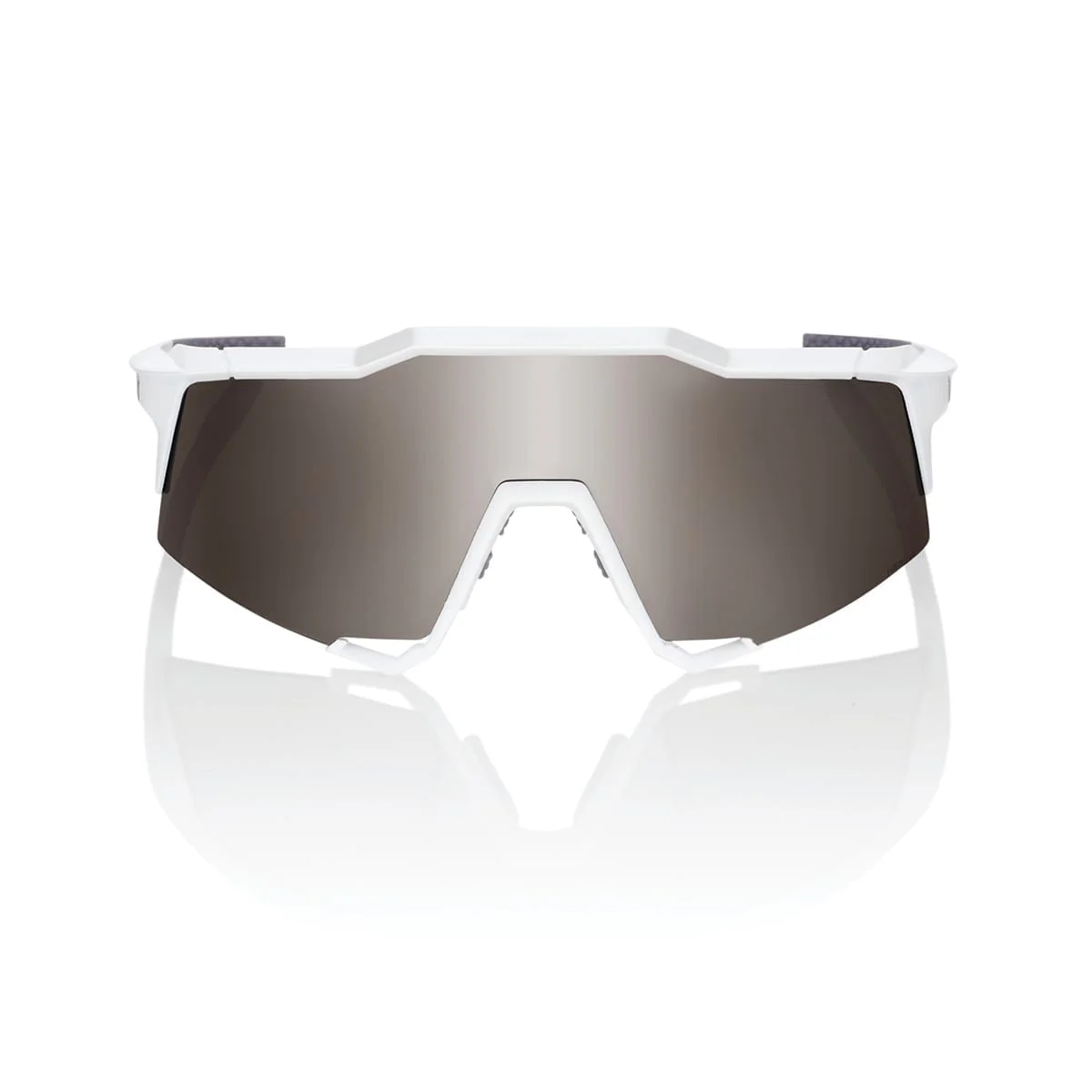 Lunettes 100% SPEEDCRAFT Blanc Matt Hiper Mirror Argent - Image 2