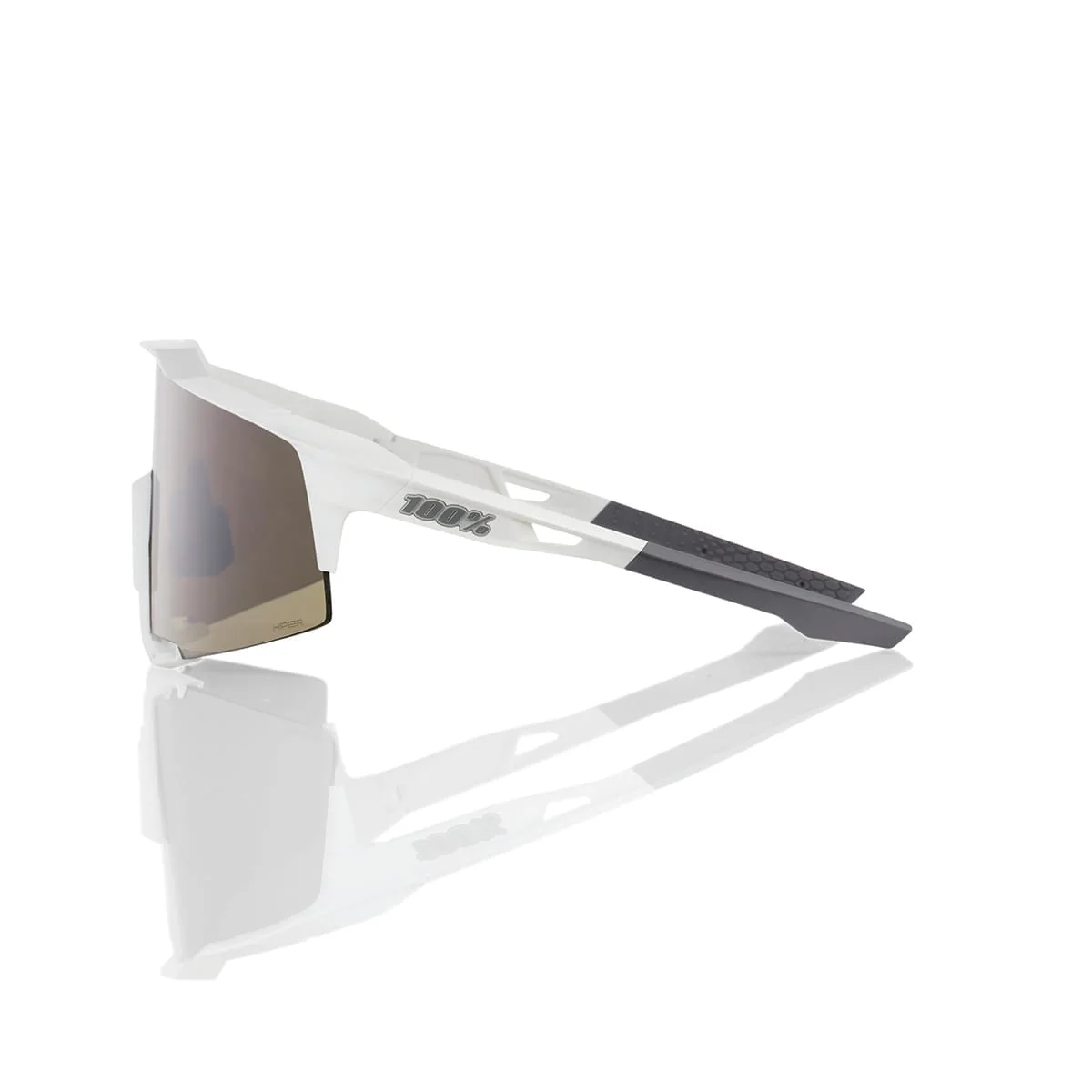 Lunettes 100% SPEEDCRAFT Blanc Matt Hiper Mirror Argent - Image 3