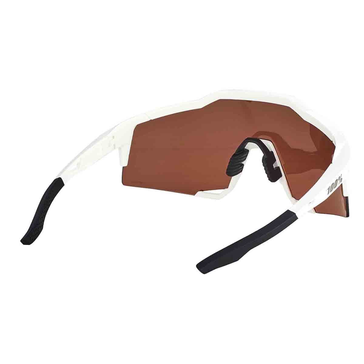Lunettes 100% SPEEDCRAFT Blanc Matt Hiper Mirror Argent - Image 4