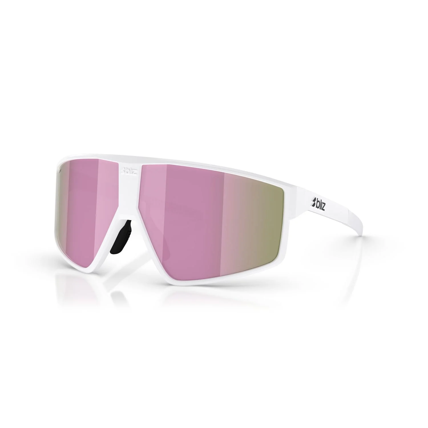 Lunettes BLIZ P002 S Blanc Matt Ecran Marron Rose - Image 3
