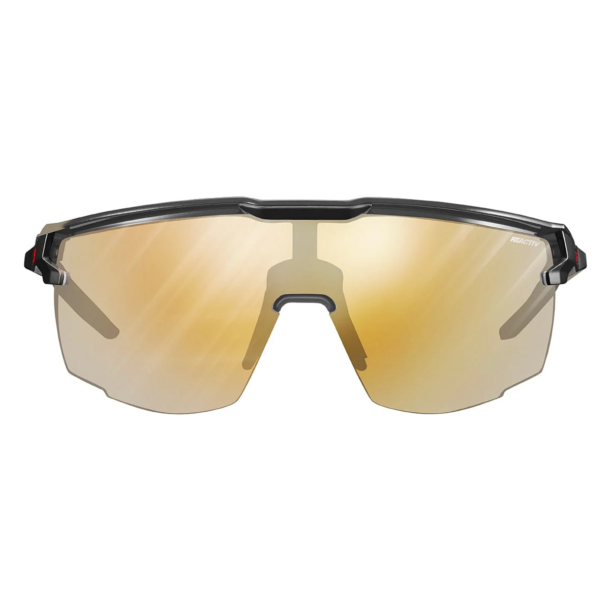 Lunettes JULBO ULTIMATE Noir/Rouge Reactiv Light Amplifer Photochromique - Image 4