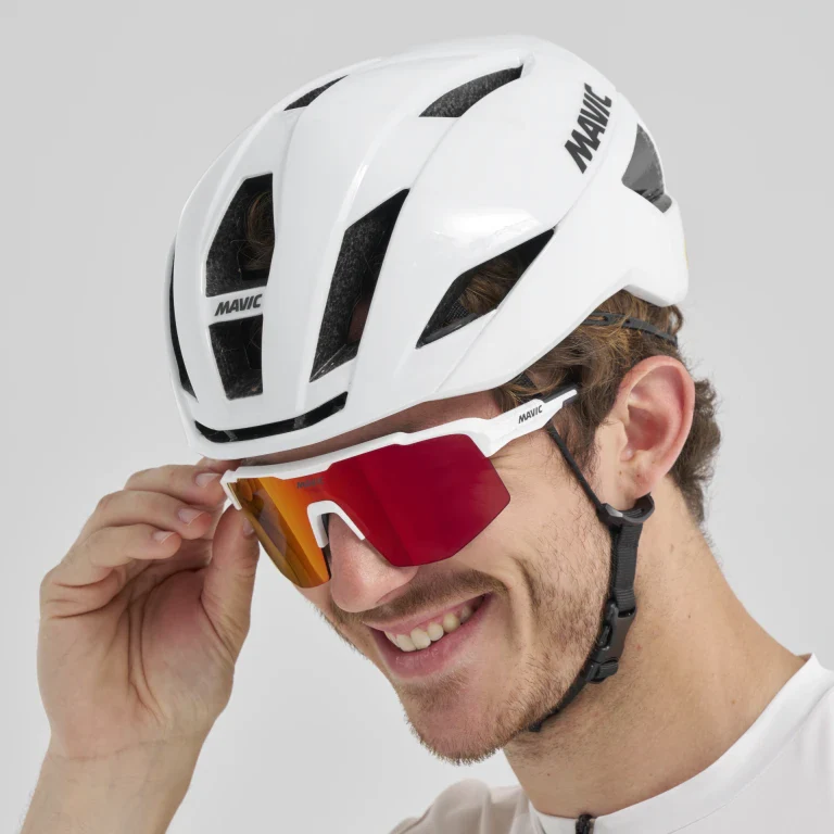 Lunettes MAVIC MVS SHIELD Blanc Verre Red - Image 4