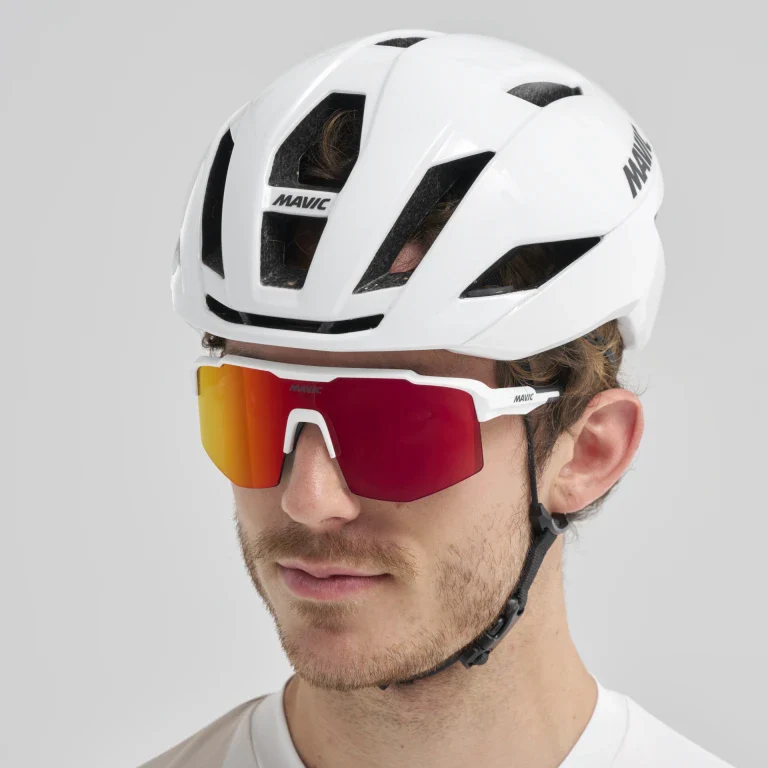 Lunettes MAVIC MVS SHIELD Blanc Verre Red - Image 5