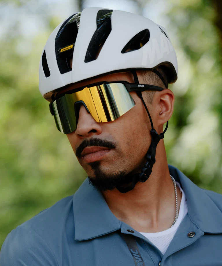 Lunettes MAVIC MVS SHIELD Noir Verre Gold/Blue - Image 5