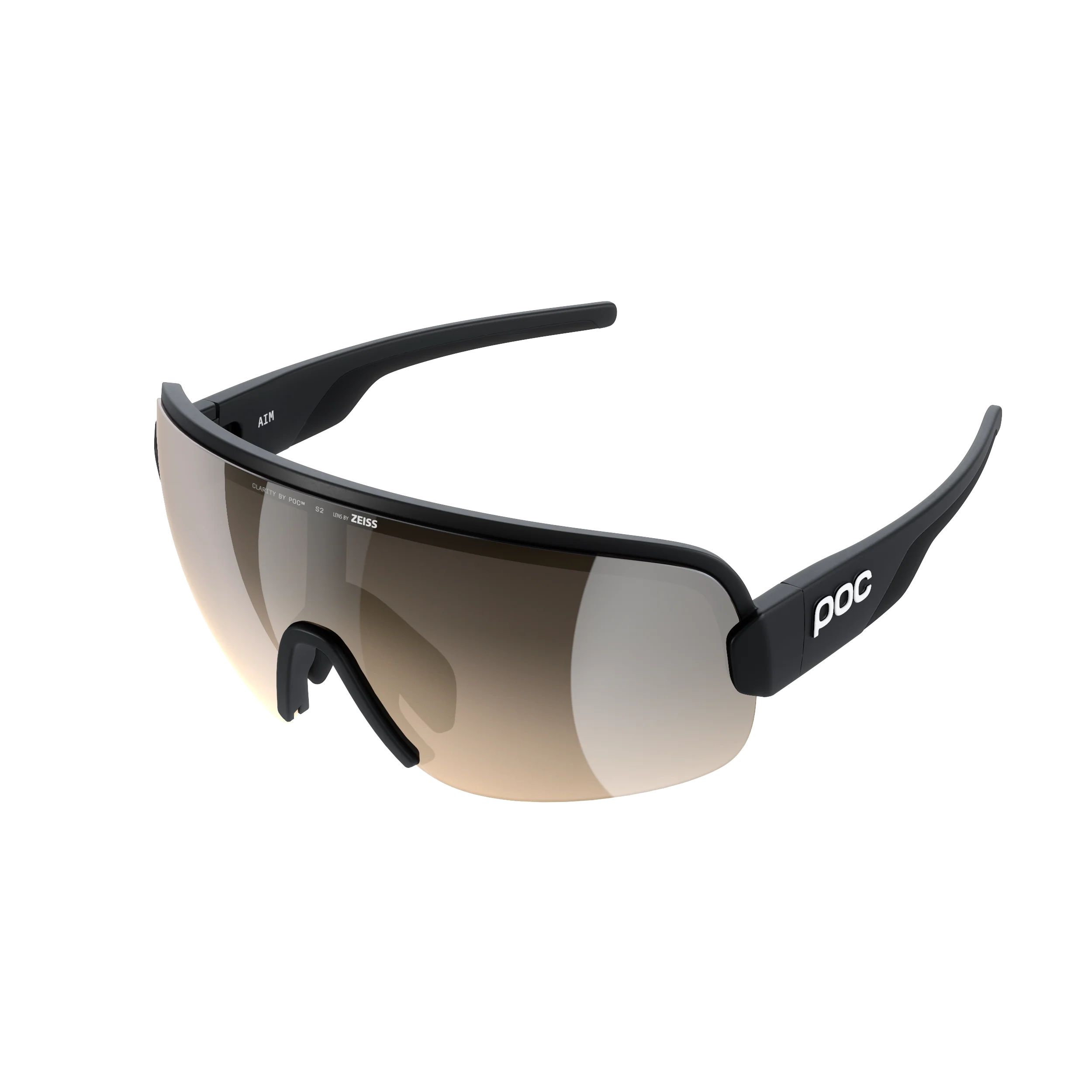 Lunettes POC AIM Noir Verre Clarity Trail Partly Sunny Silver