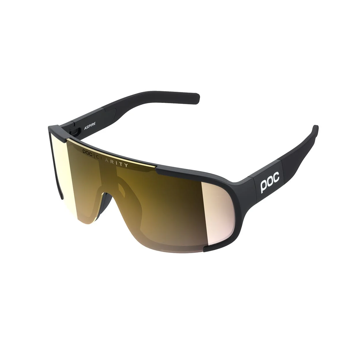 Lunettes POC ASPIRE MID Noir Verre Clarity Road Partly Sunny Gold