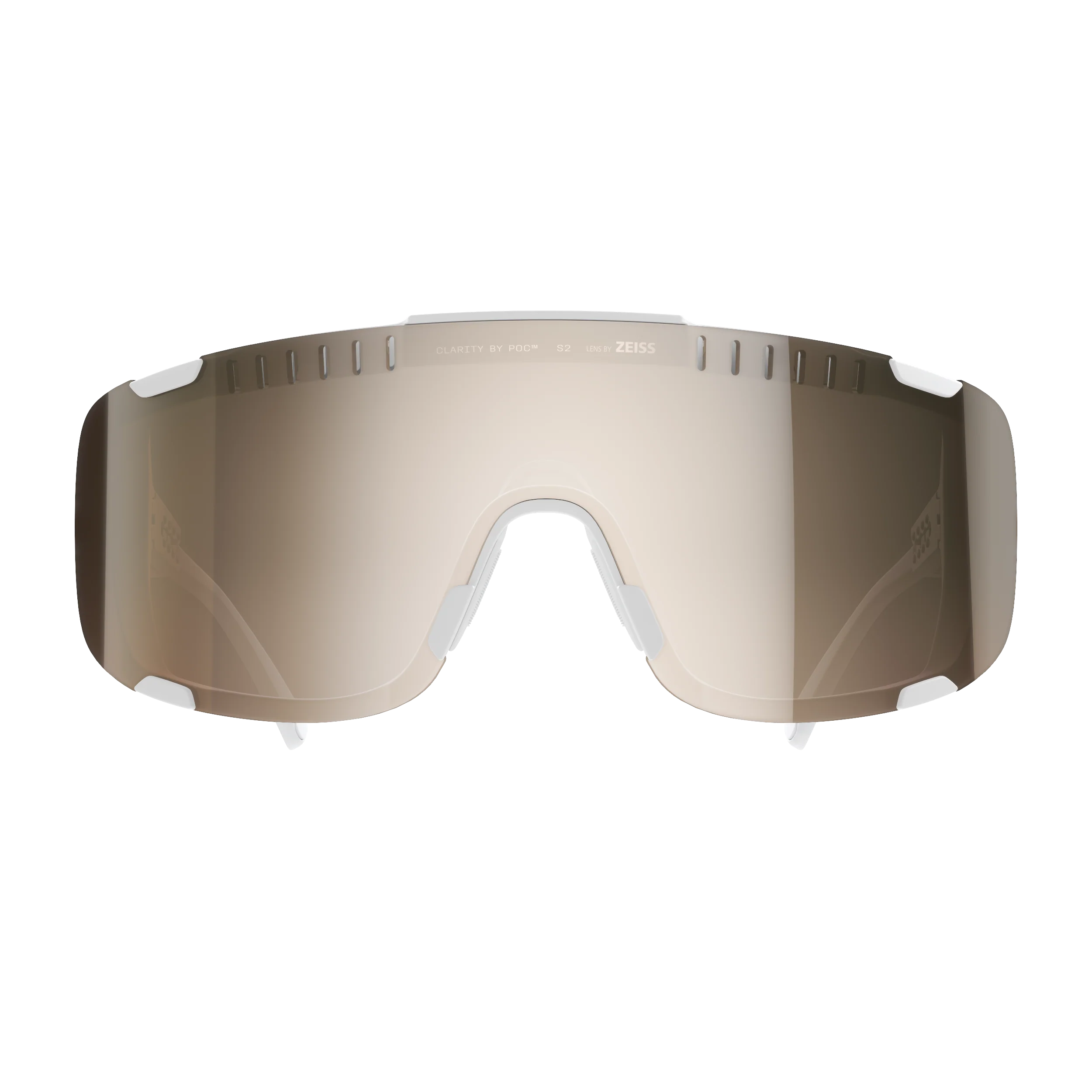 Lunettes POC DEVOUR MID + Blanc Verre Clarity Trail Partly Sunny Silver - Image 2