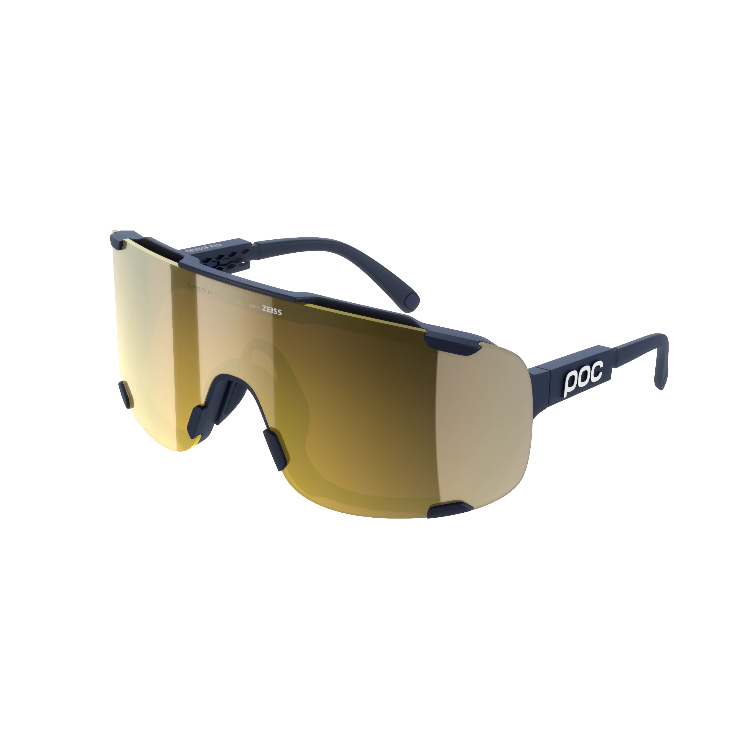 Lunettes POC DEVOUR MID Marine Verre Clarity Road Partly Sunny Gold