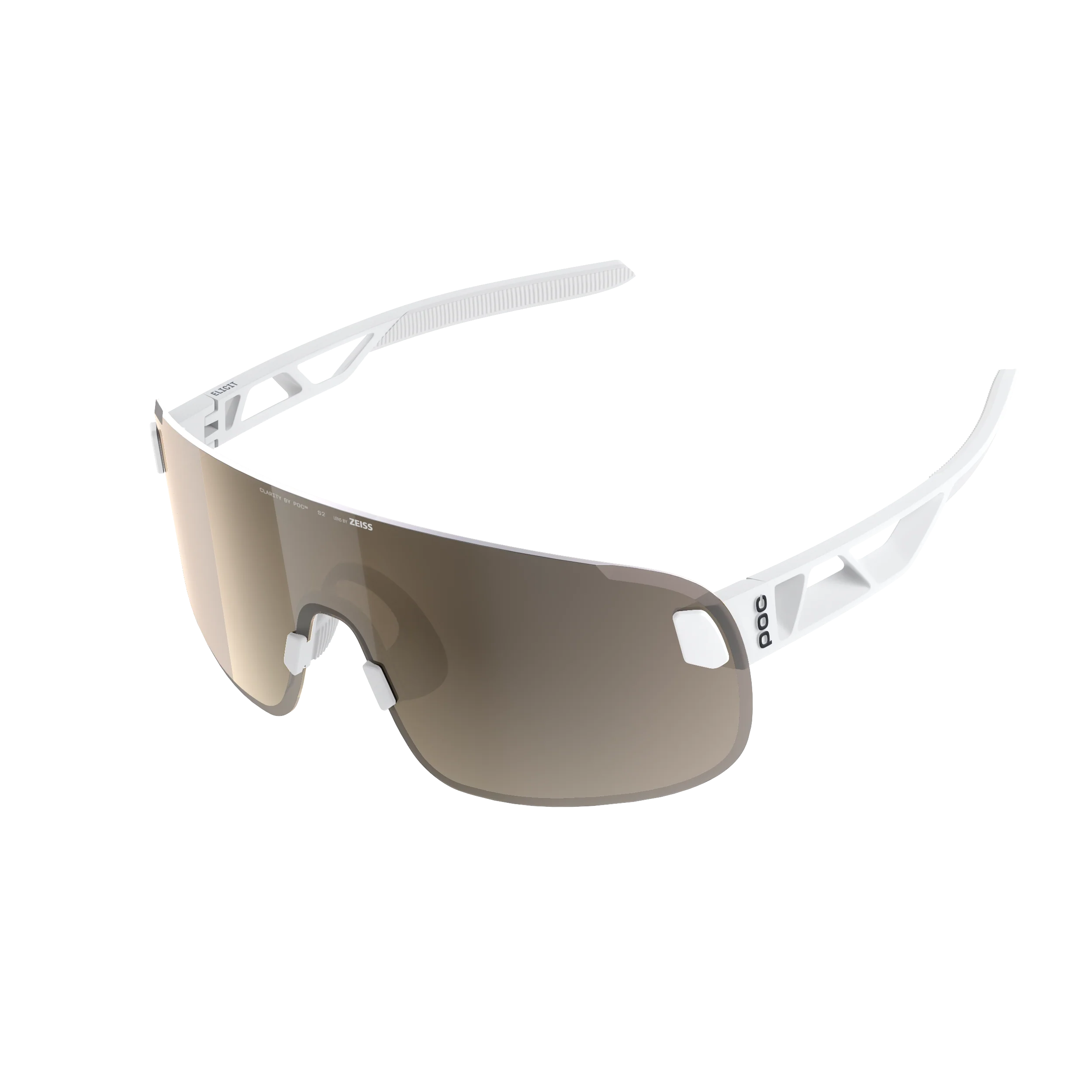 Lunettes POC ELICIT + Blanc Verre Clarity Trail Partly Sunny Silver