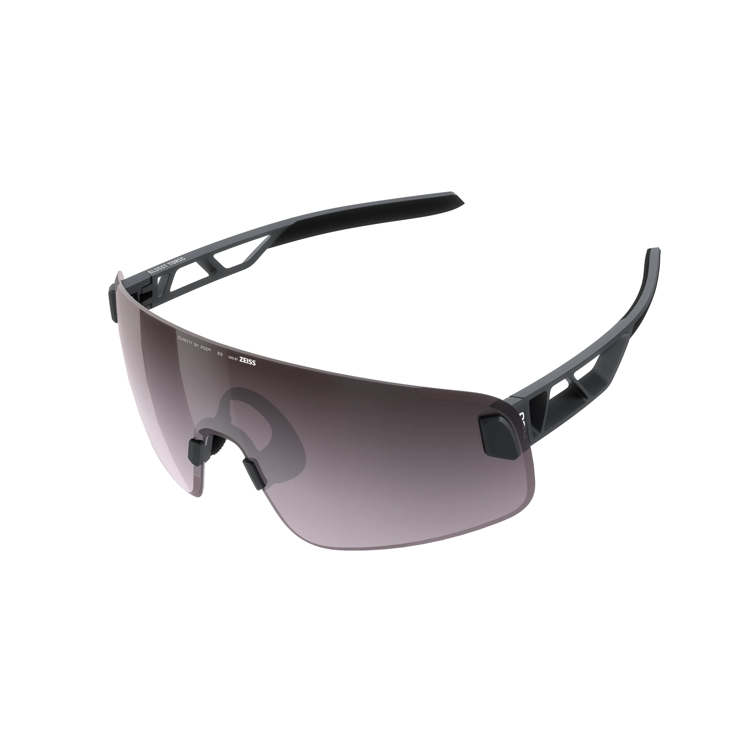 Lunettes POC ELICIT TORIC Noir Verre Clarity Road Sunny Silver