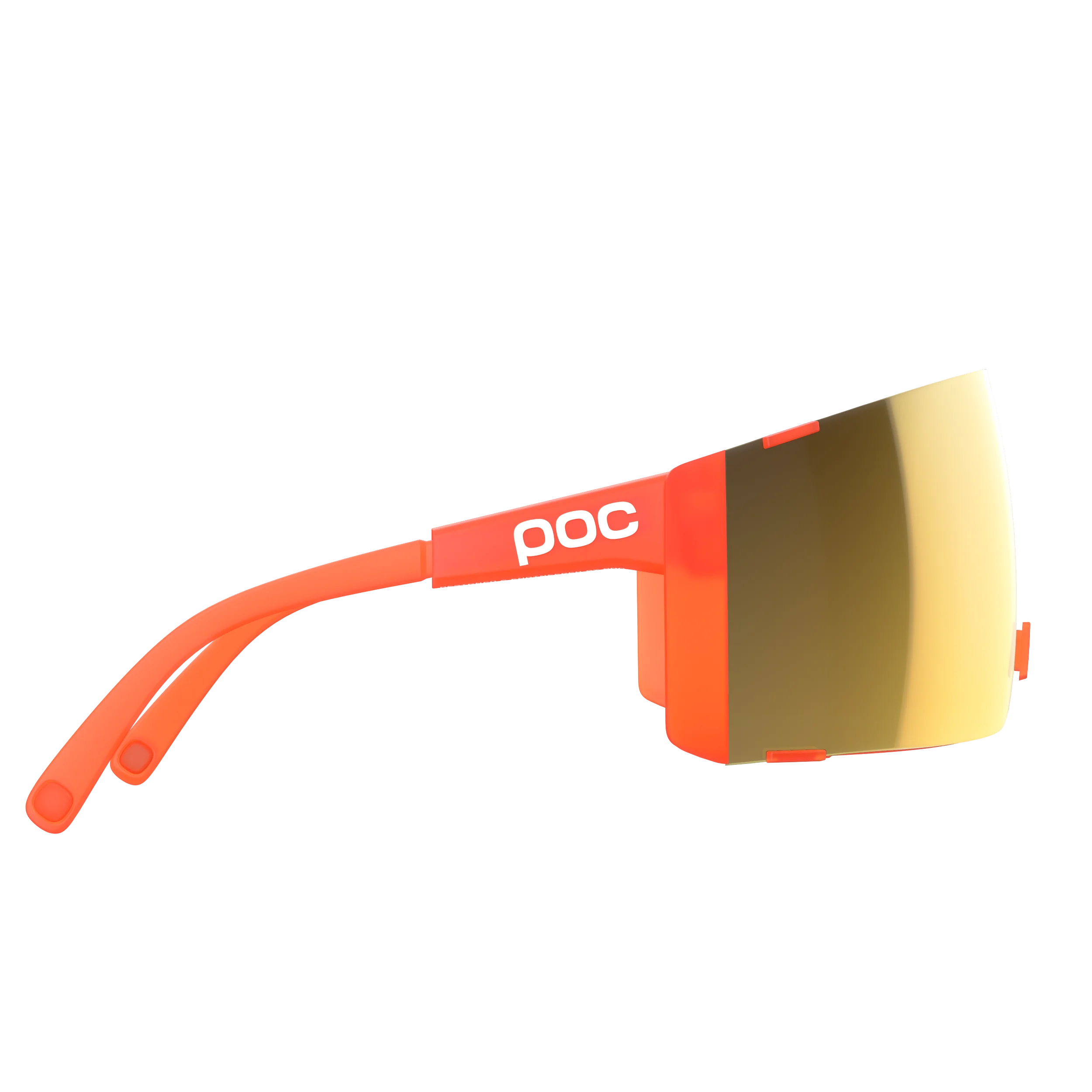 Lunettes POC PROPEL Fluorescent Orange Translucide Verre Clarity Road Sunny Gold - Image 3