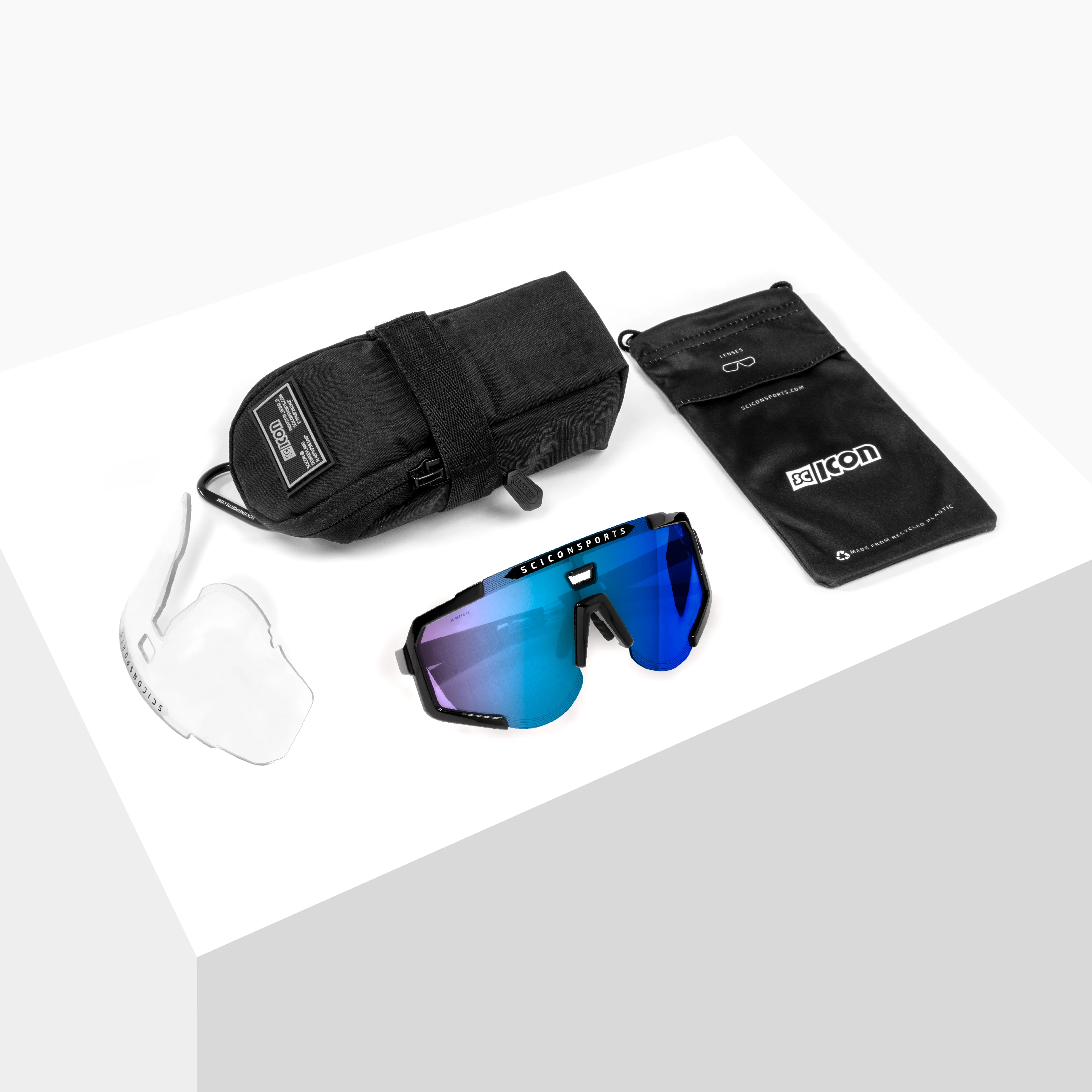 Lunettes SCICON AEROSCOPE Blanc Multimirror Bleu - Image 3