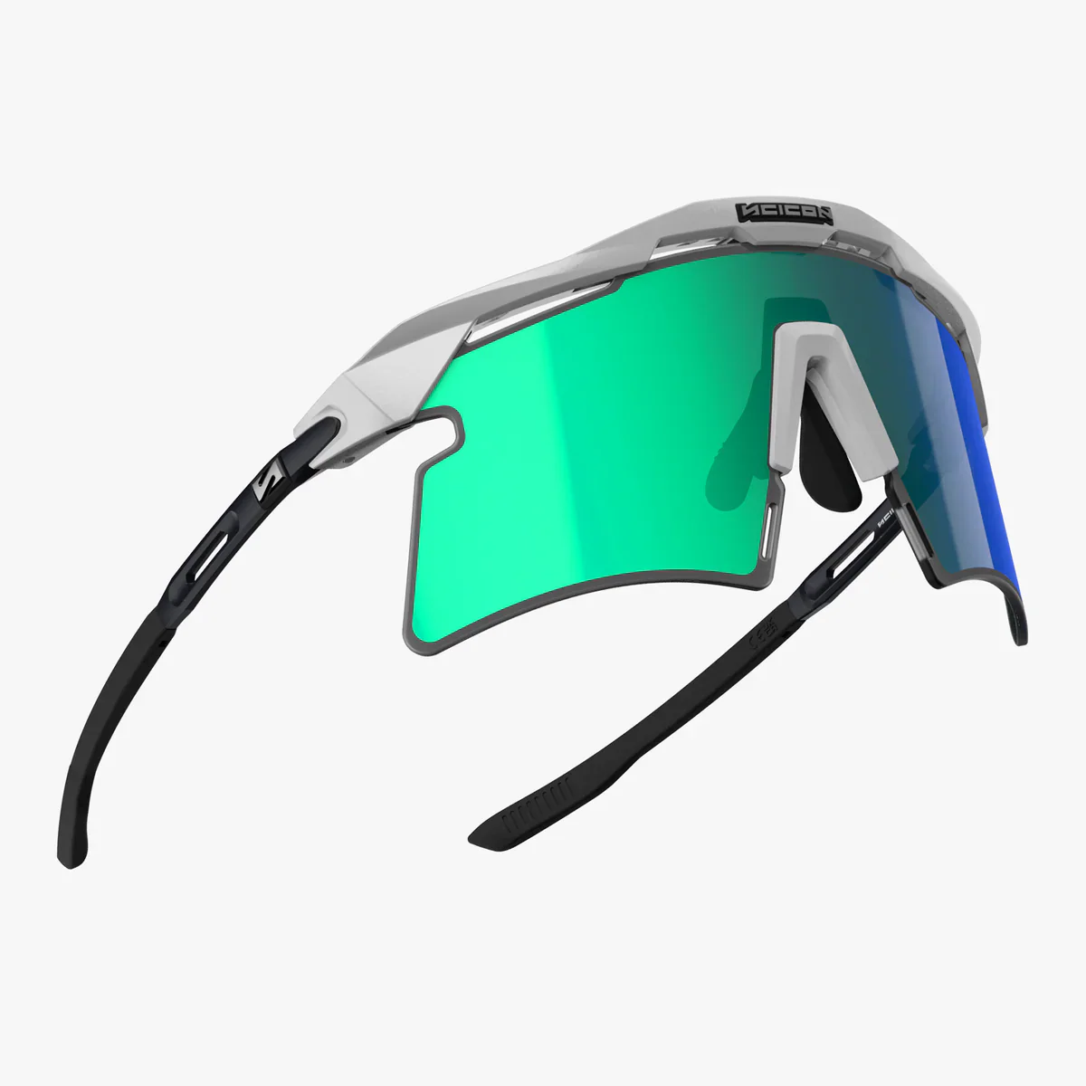 Lunettes SCICON AEROSHADE 2.0 TITANIUM Blanc Metal Verre Multimirror Blue Green + Pink - Image 5
