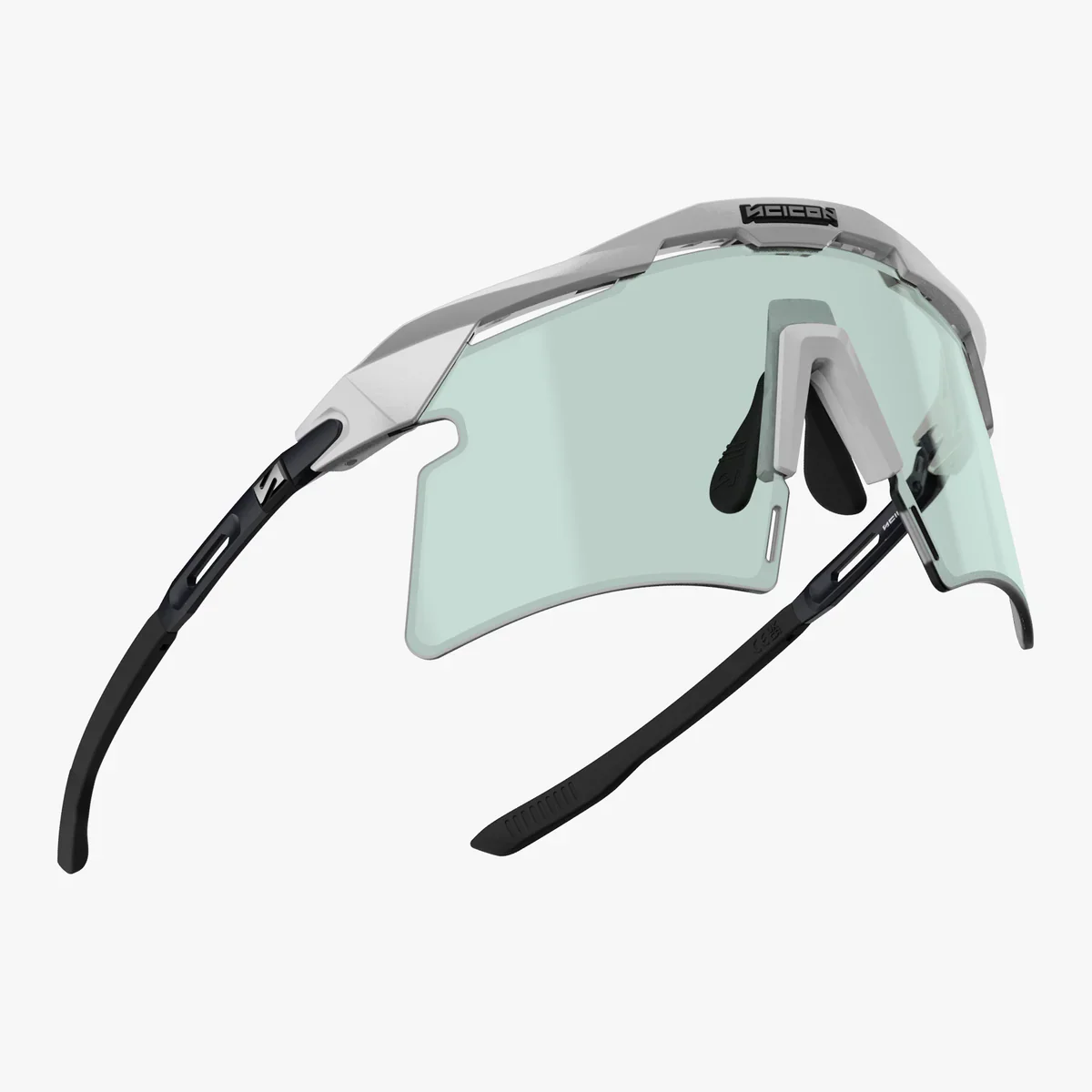 Lunettes SCICON AEROSHADE 2.0 TITANIUM Blanc Metal Verre Photochromique Blue Green - Image 4
