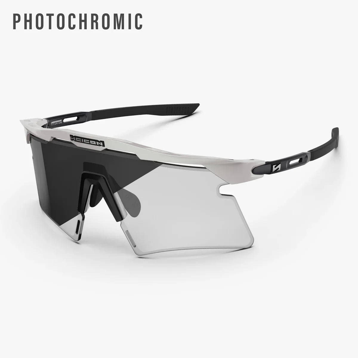 Lunettes SCICON AEROSHADE 2.0 TITANIUM Blanc Metal Verre Photochromique Grey