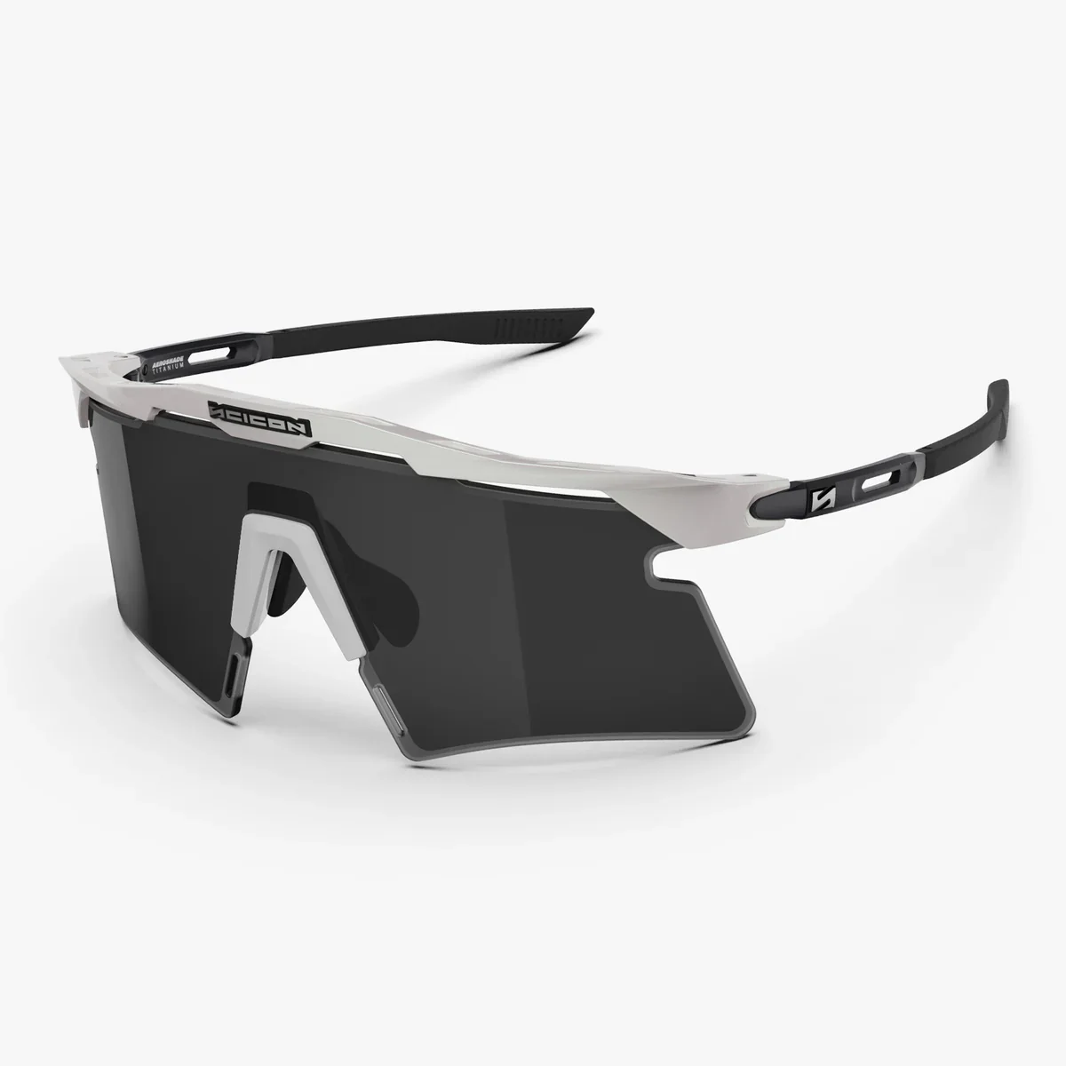 Lunettes SCICON AEROSHADE 2.0 TITANIUM Blanc Metal Verre Smoke Black + Pink