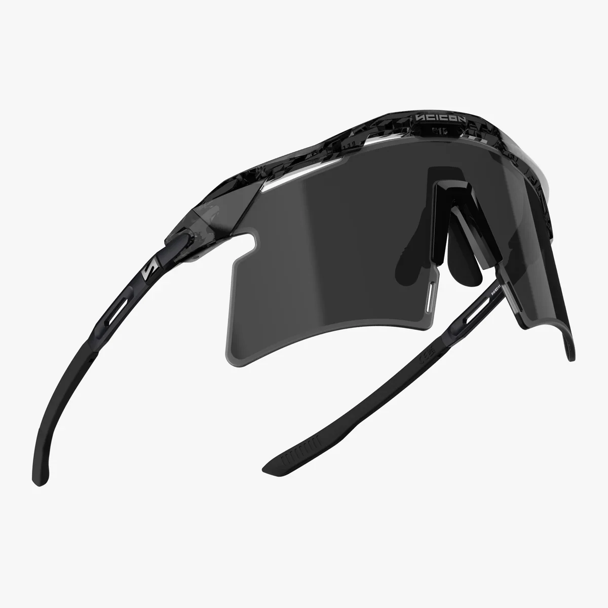 Lunettes SCICON AEROSHADE 2.0 TITANIUM Noir Crystal Gloss Verre Smoke Black + Pink - Image 4