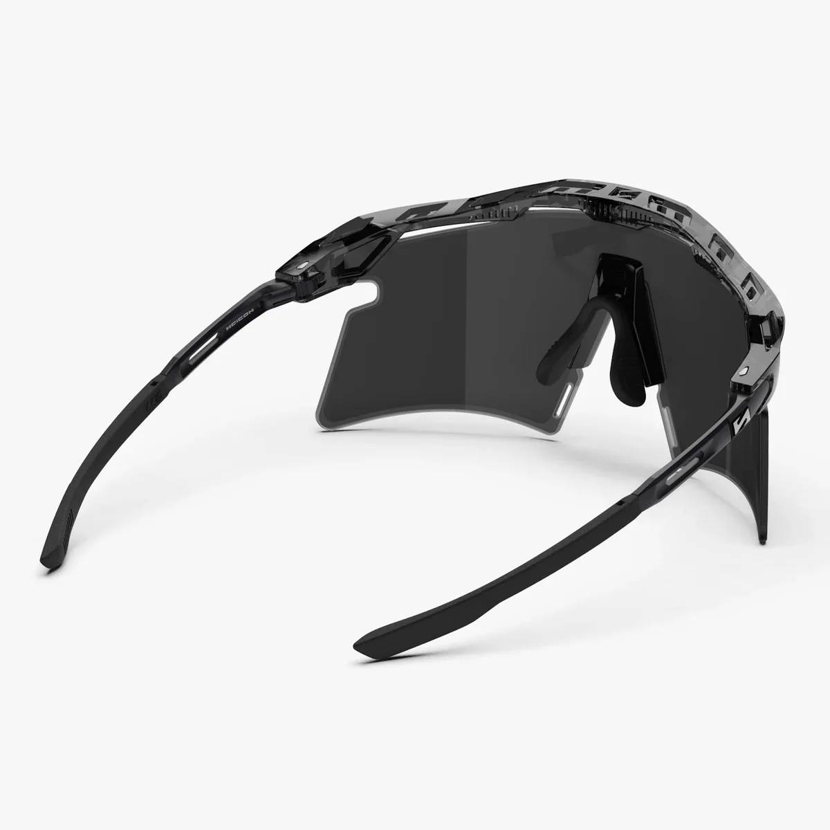 Lunettes SCICON AEROSHADE 2.0 TITANIUM Noir Crystal Gloss Verre Smoke Black + Pink - Image 5