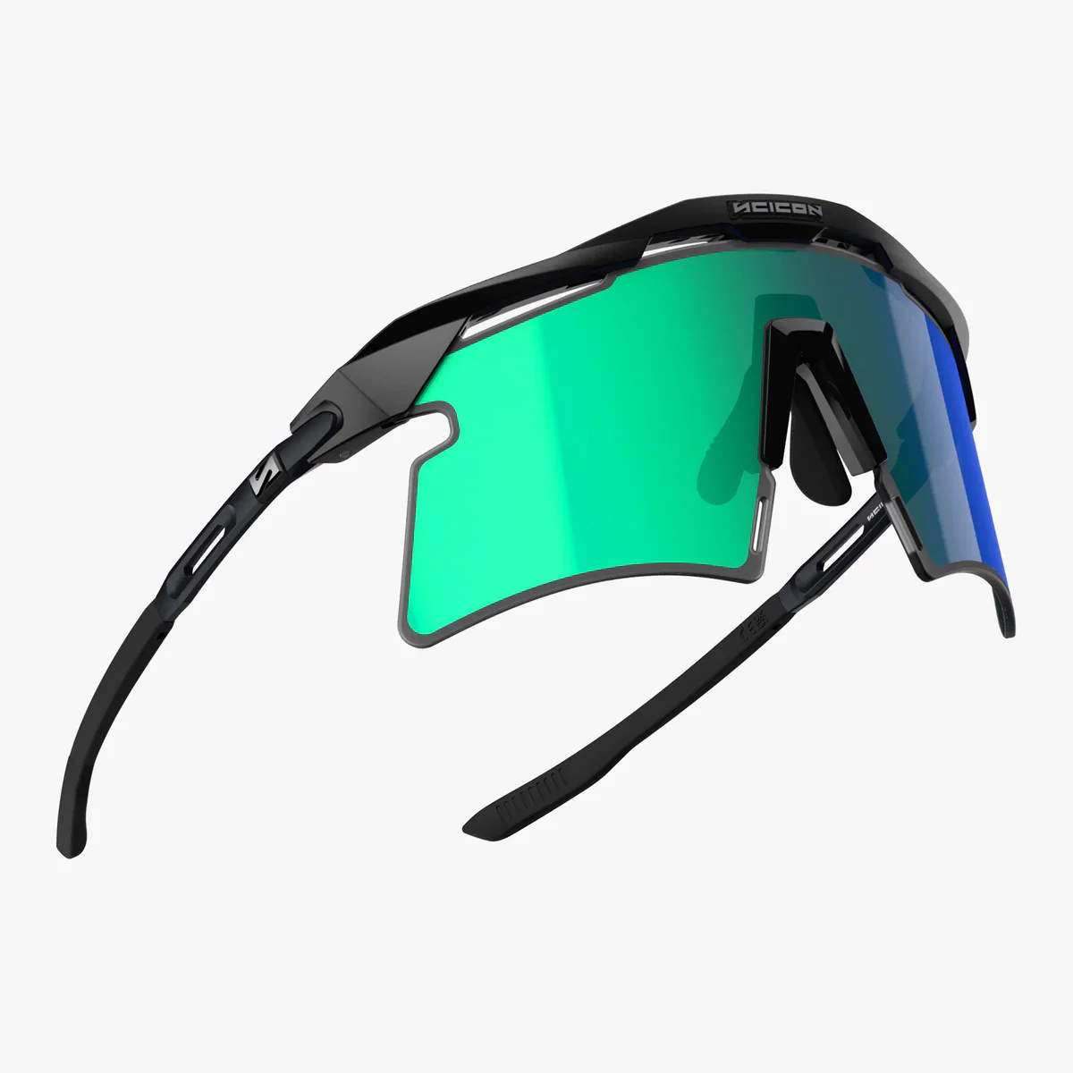 Lunettes SCICON AEROSHADE 2.0 TITANIUM Noir Matt Verre Multimirror Blue Green + Pink - Image 4