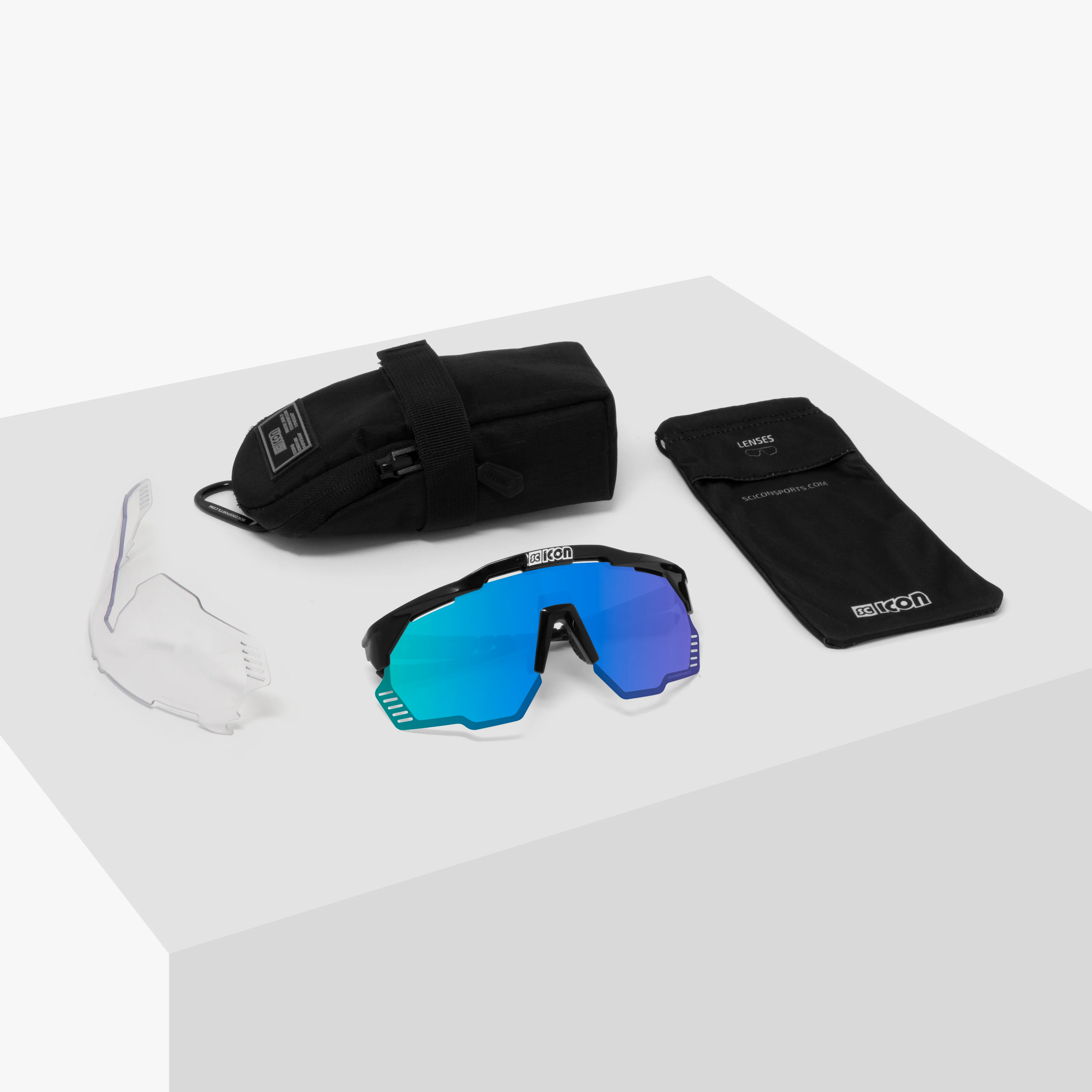 Lunettes SCICON AEROSHADE KUNKEN Blanc Multimirror Bleu - Image 6