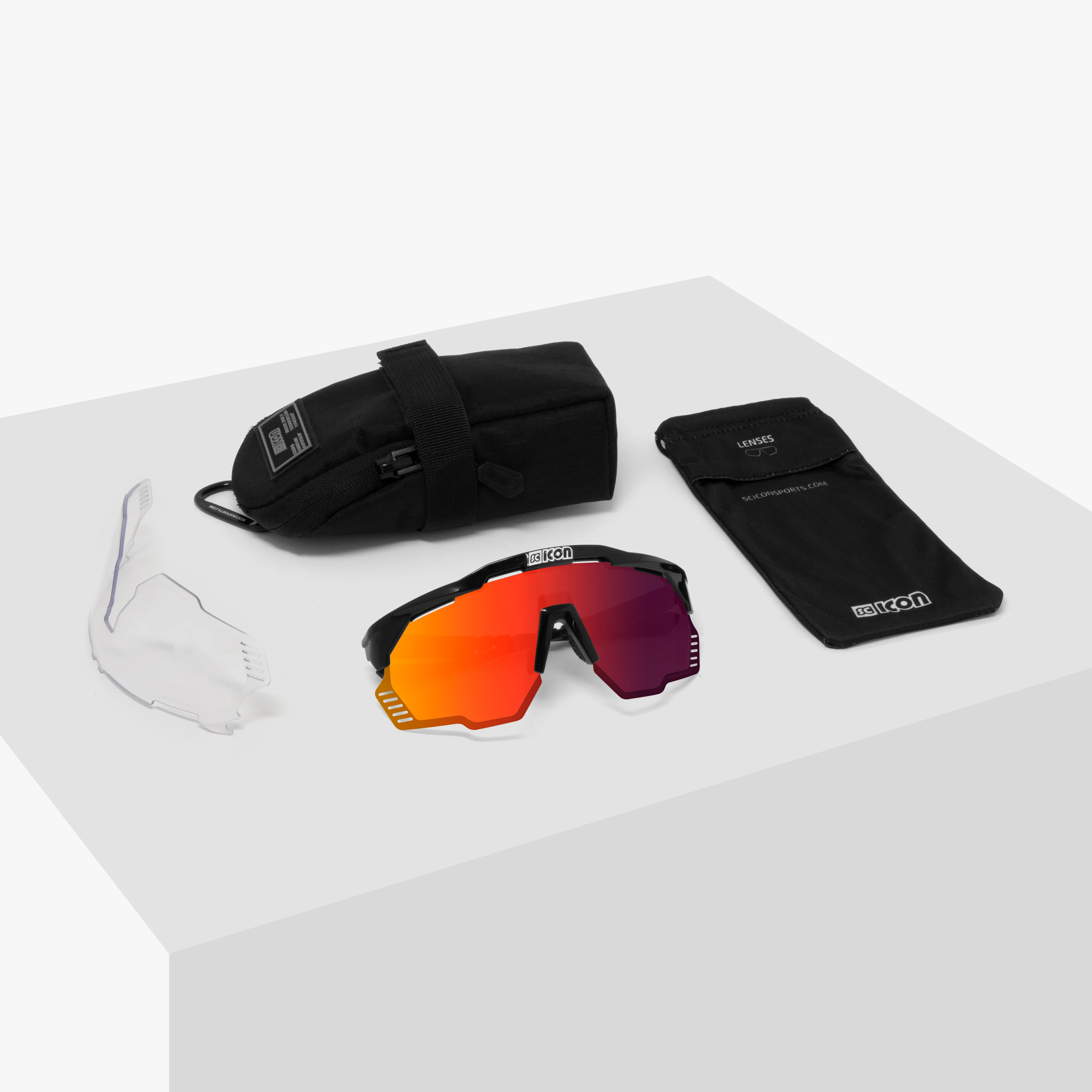 Lunettes SCICON AEROSHADE KUNKEN Blanc Multimirror Rouge - Image 5