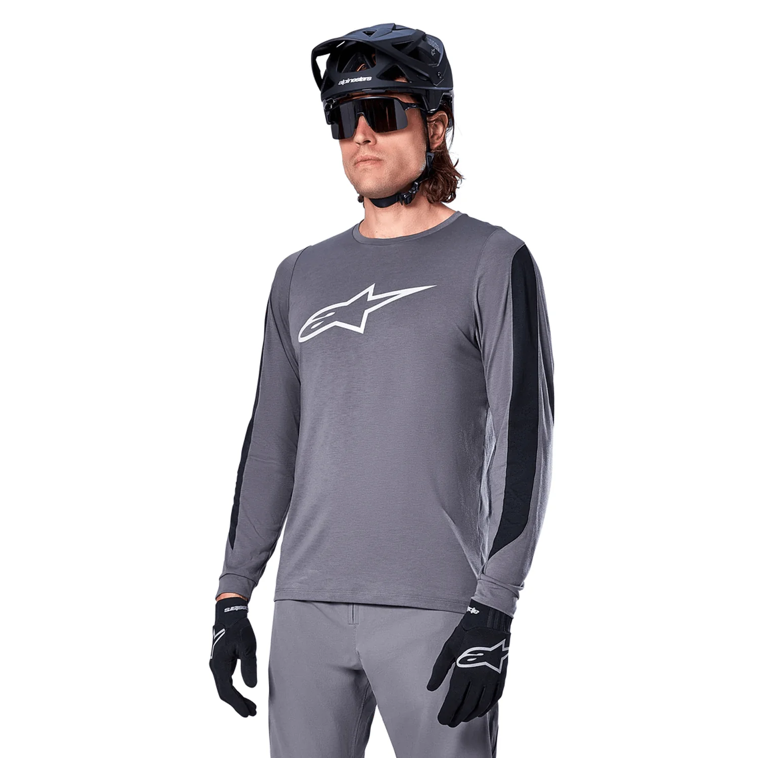 Maillot ALPINESTARS A-DURA DRI ASTAR Manches Longues Gris foncé - Image 2
