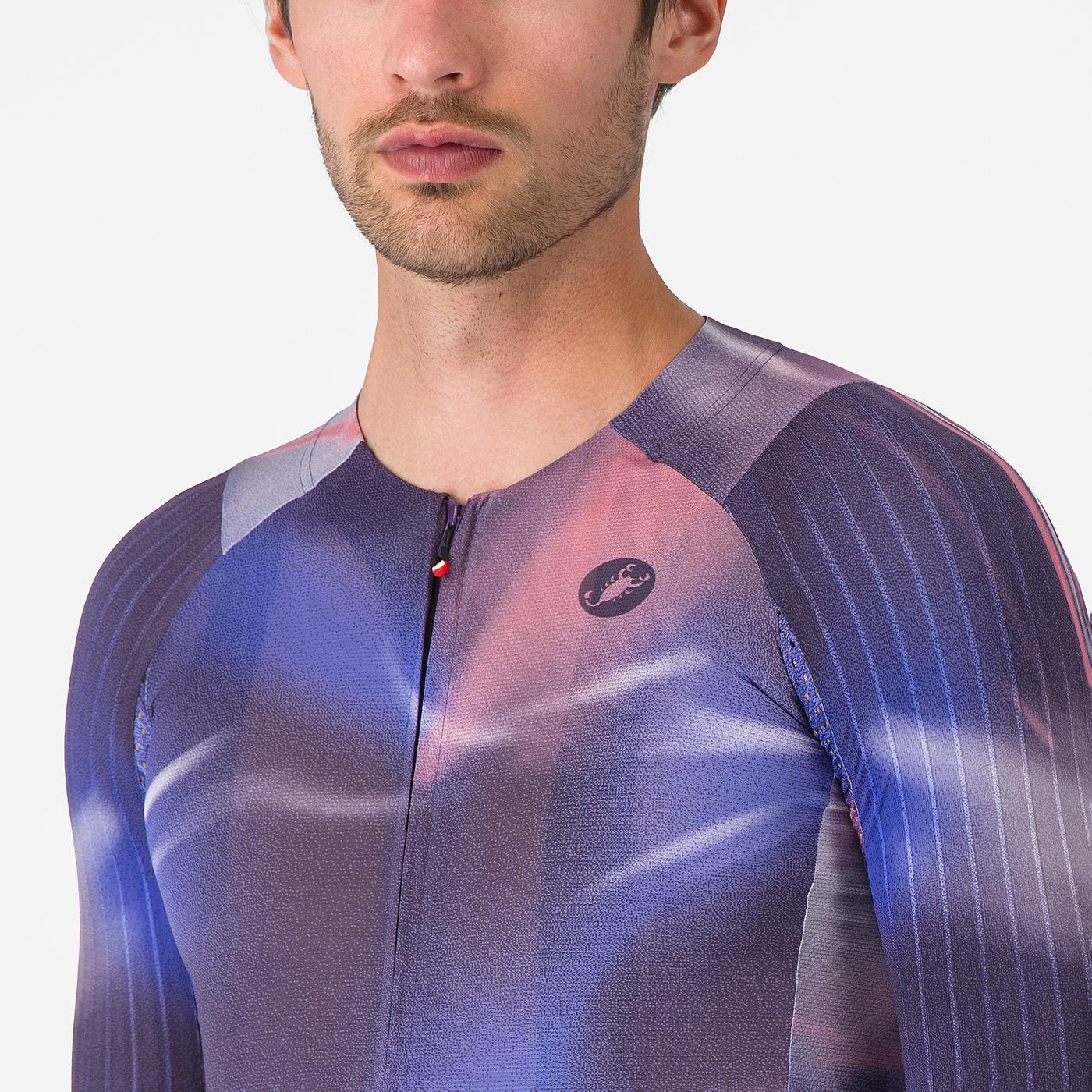 Maillot CASTELLI AERO RACE 8S Manches Courtes Violet - Image 3