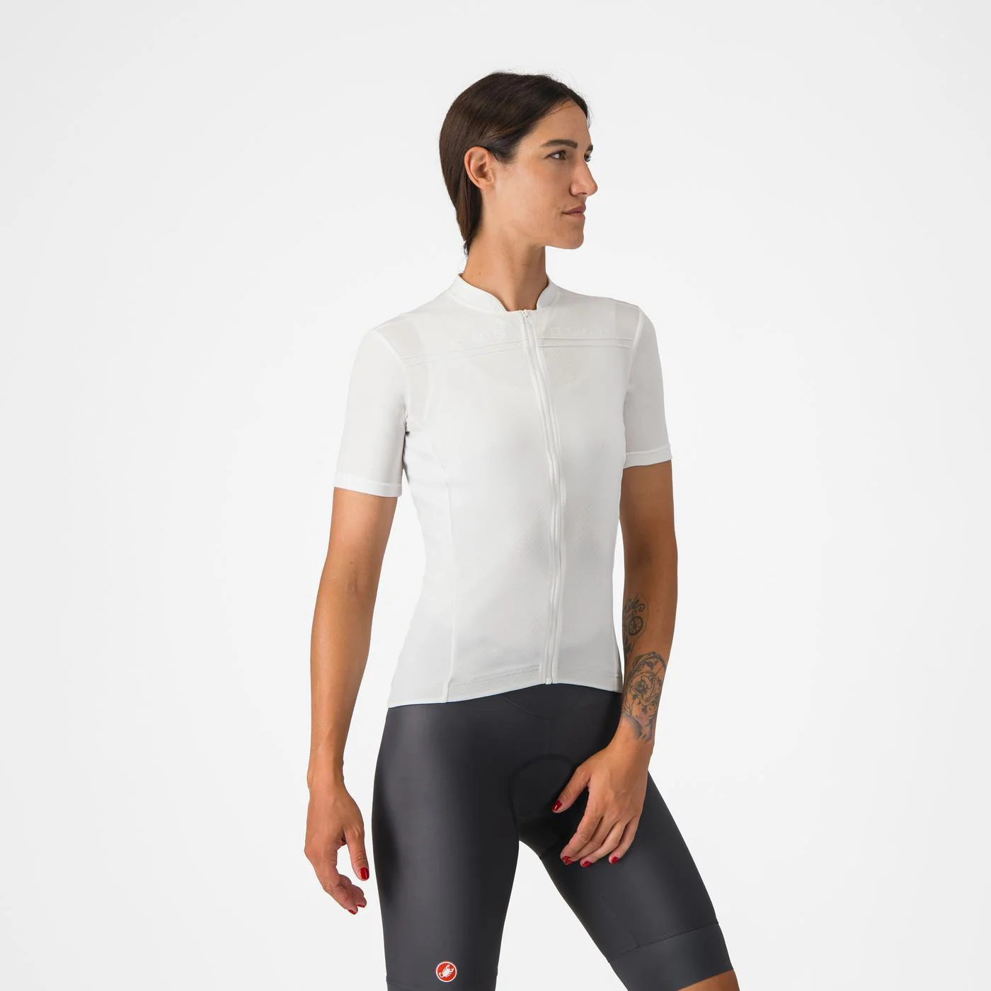 Maillot CASTELLI ANIMA 4 Femme Manches Courtes Blanc - Image 2