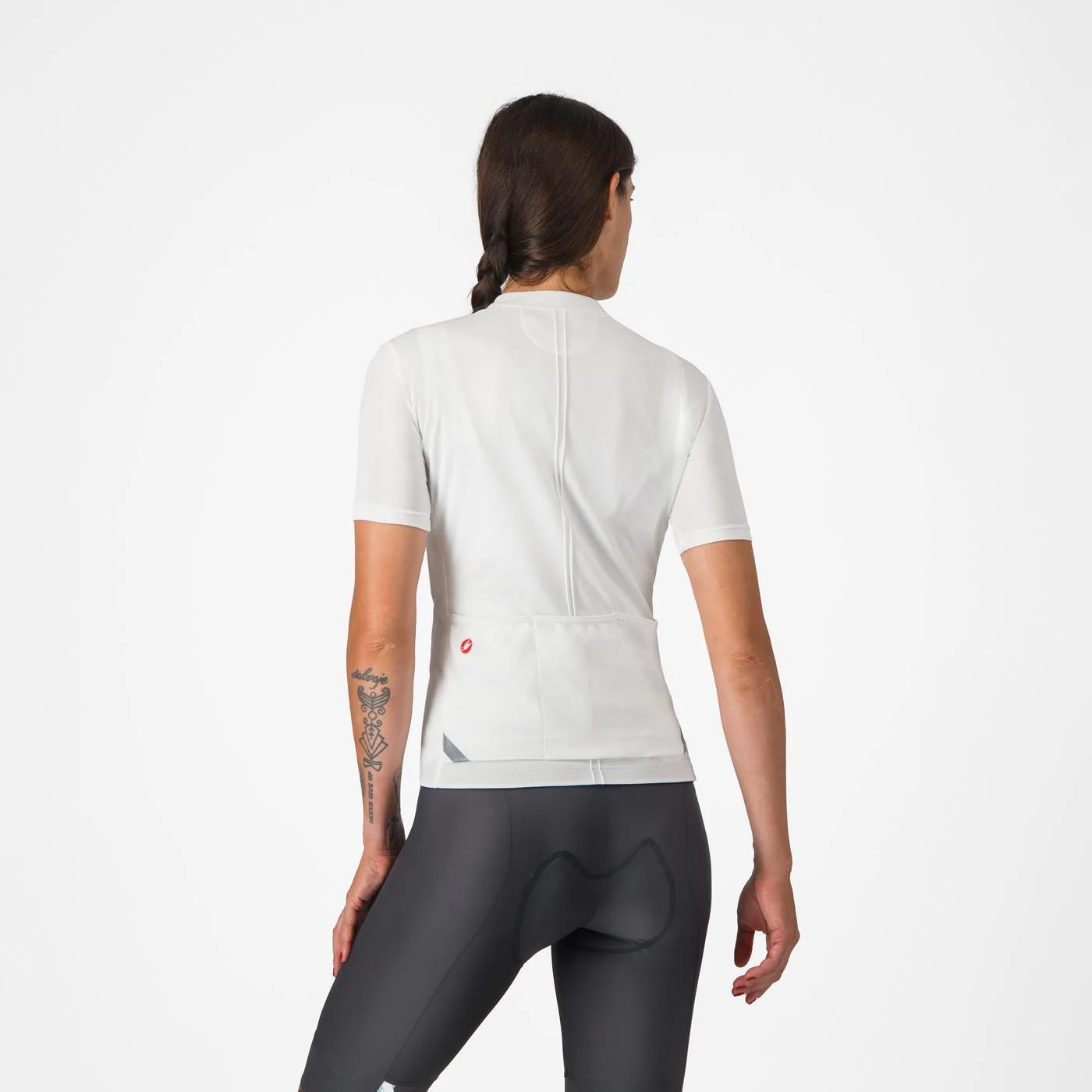 Maillot CASTELLI ANIMA 4 Femme Manches Courtes Blanc - Image 4