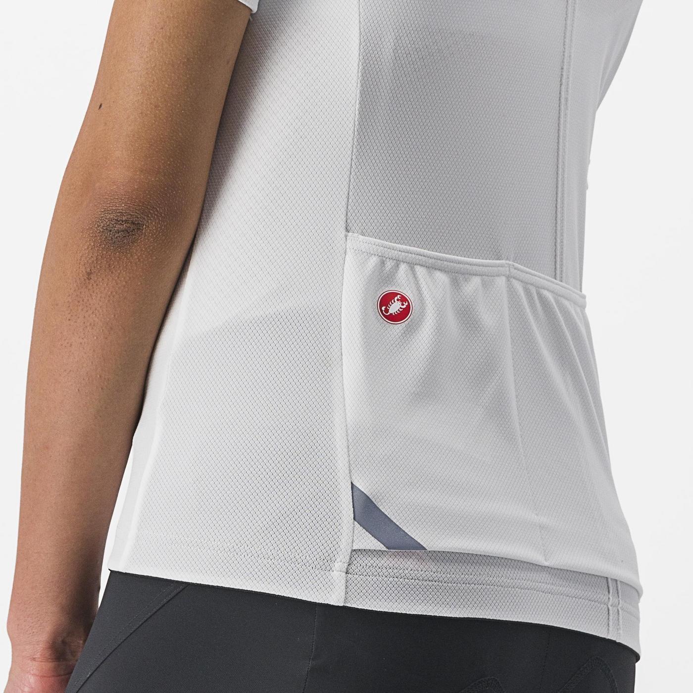 Maillot CASTELLI ANIMA 4 Femme Manches Courtes Blanc - Image 5