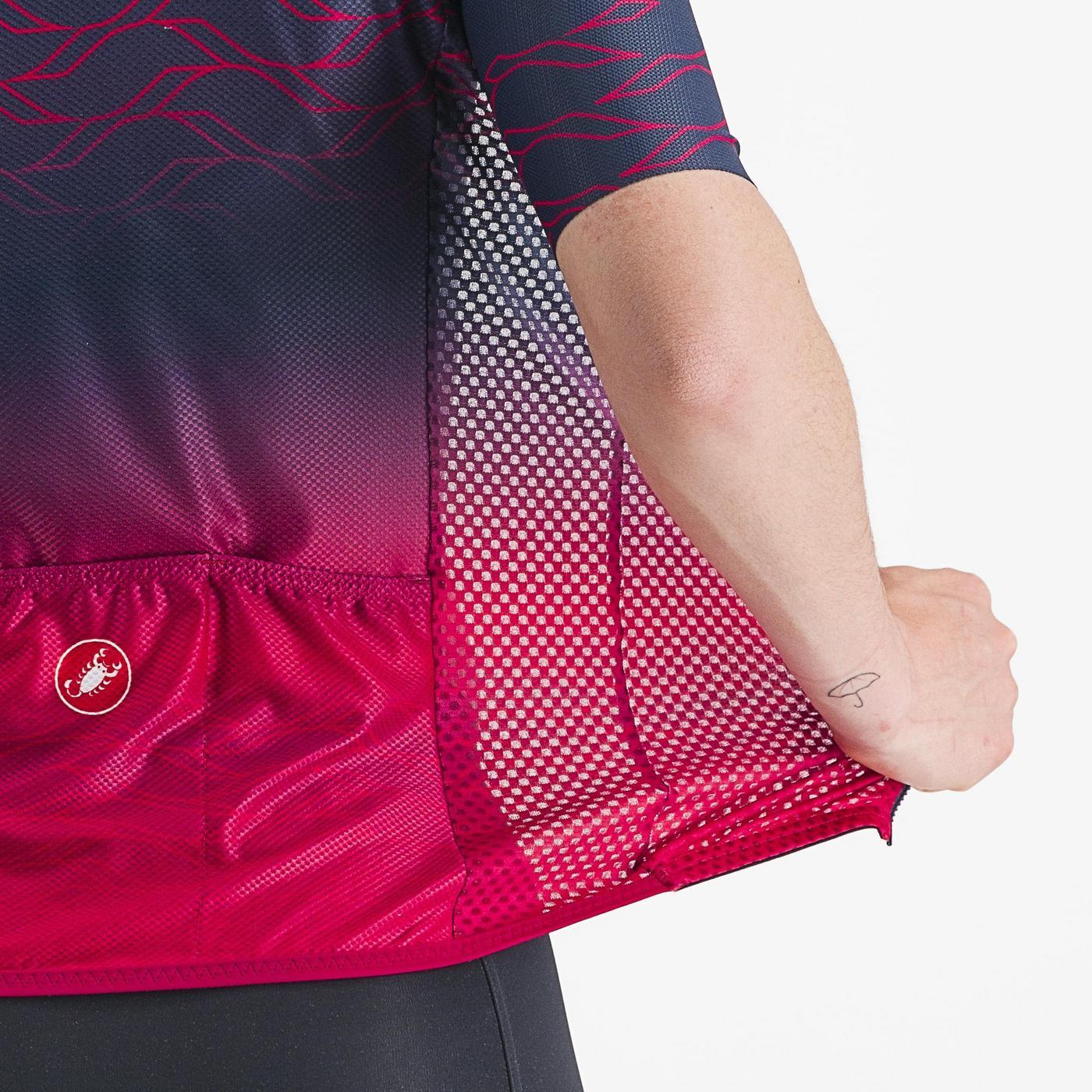 Maillot CASTELLI CLIMBER'S 2.0 W Femme Manches Courtes Marine/Rose - Image 4