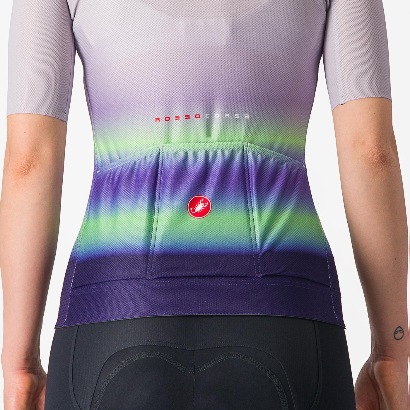 Maillot CASTELLI CLIMBER'S 4.0 W Femme Manches Courtes Violet/Vert - Image 6