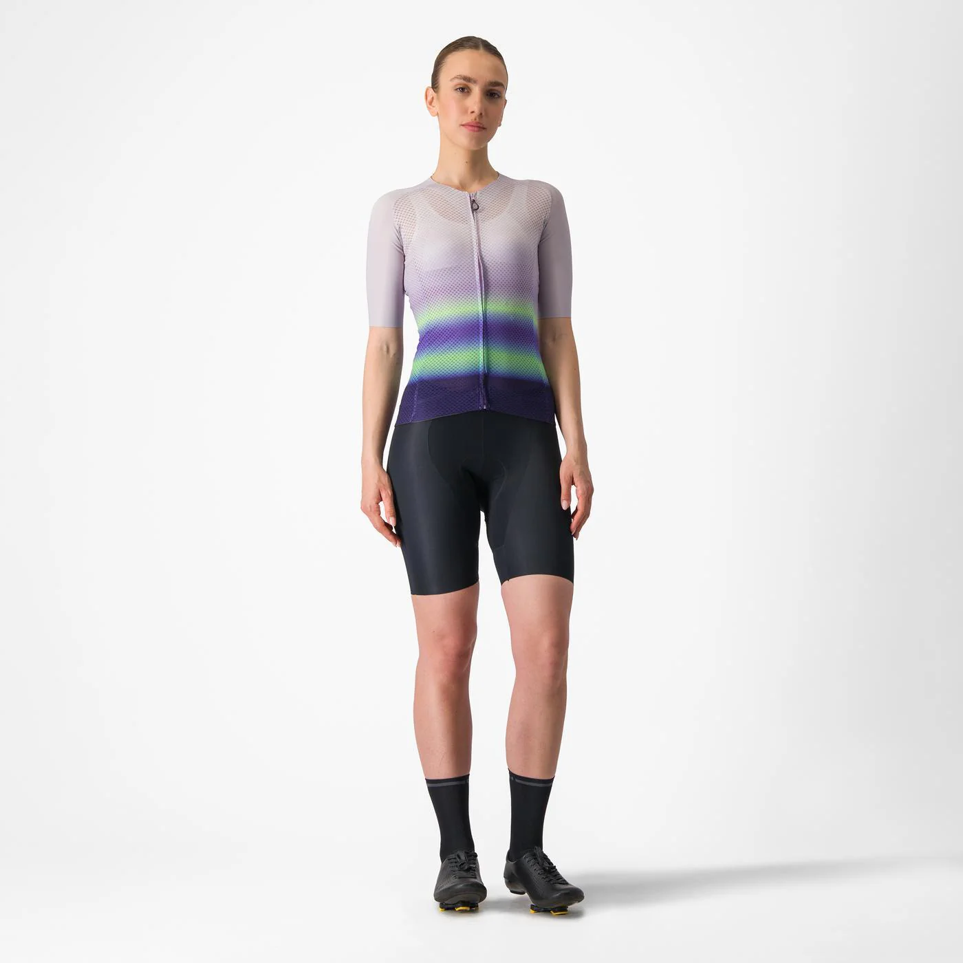 Maillot CASTELLI CLIMBER'S 4.0 W Femme Manches Courtes Violet/Vert - Image 8
