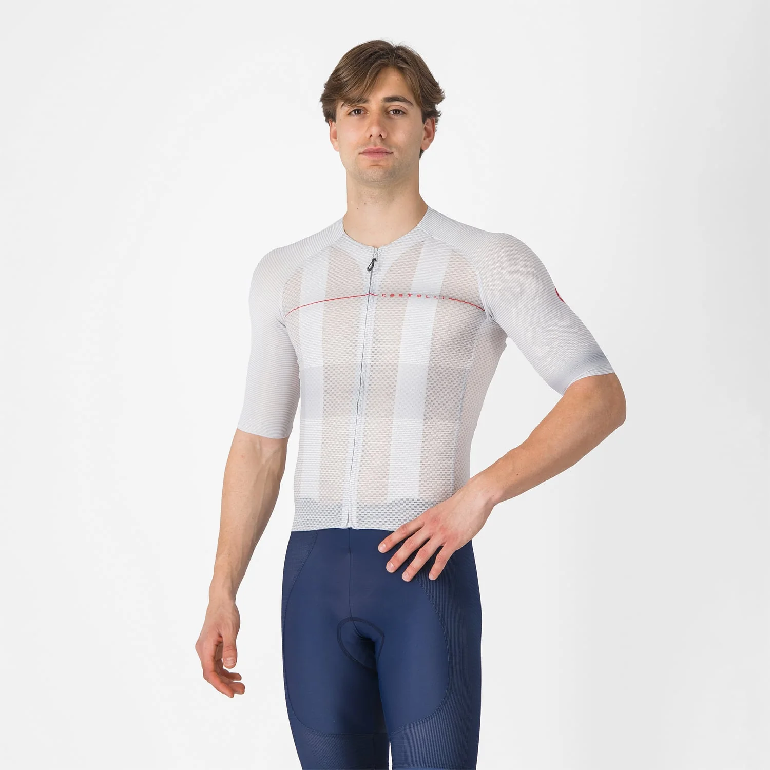 Maillot CASTELLI CLIMBER'S A/C Manches Courtes Gris - Image 3