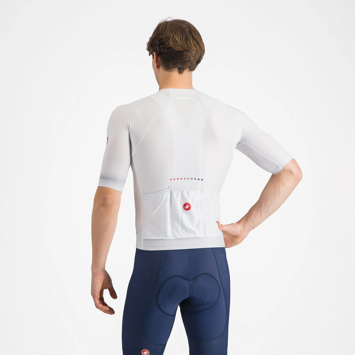 Maillot CASTELLI CLIMBER'S A/C Manches Courtes Gris - Image 4