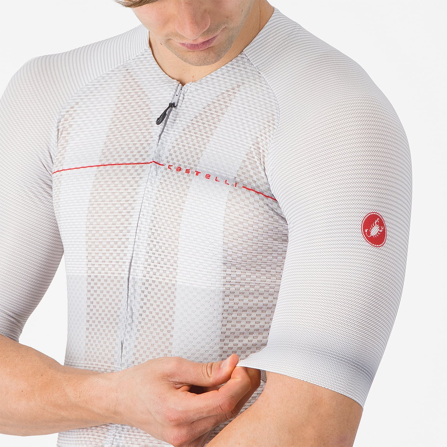 Maillot CASTELLI CLIMBER'S A/C Manches Courtes Gris - Image 7