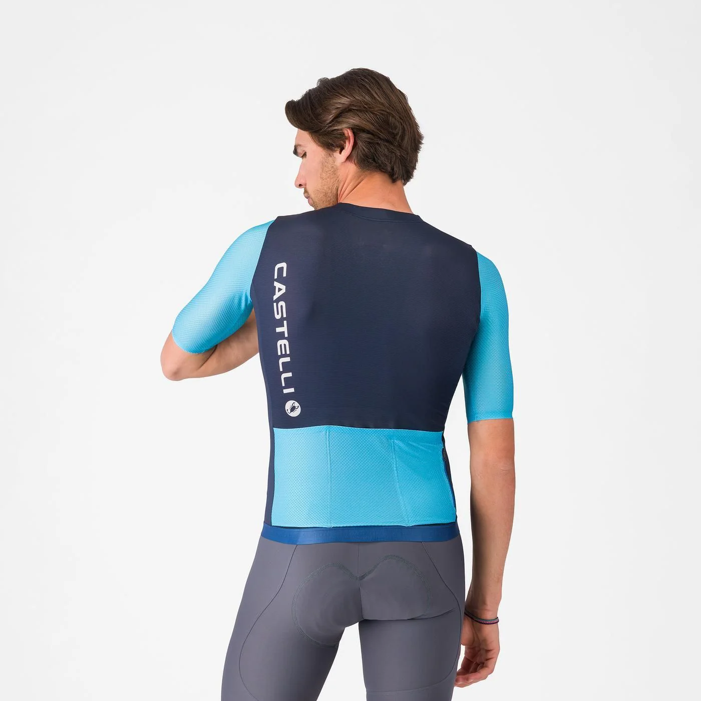 Maillot CASTELLI CORRETTO Manches Courtes Bleu - Image 2