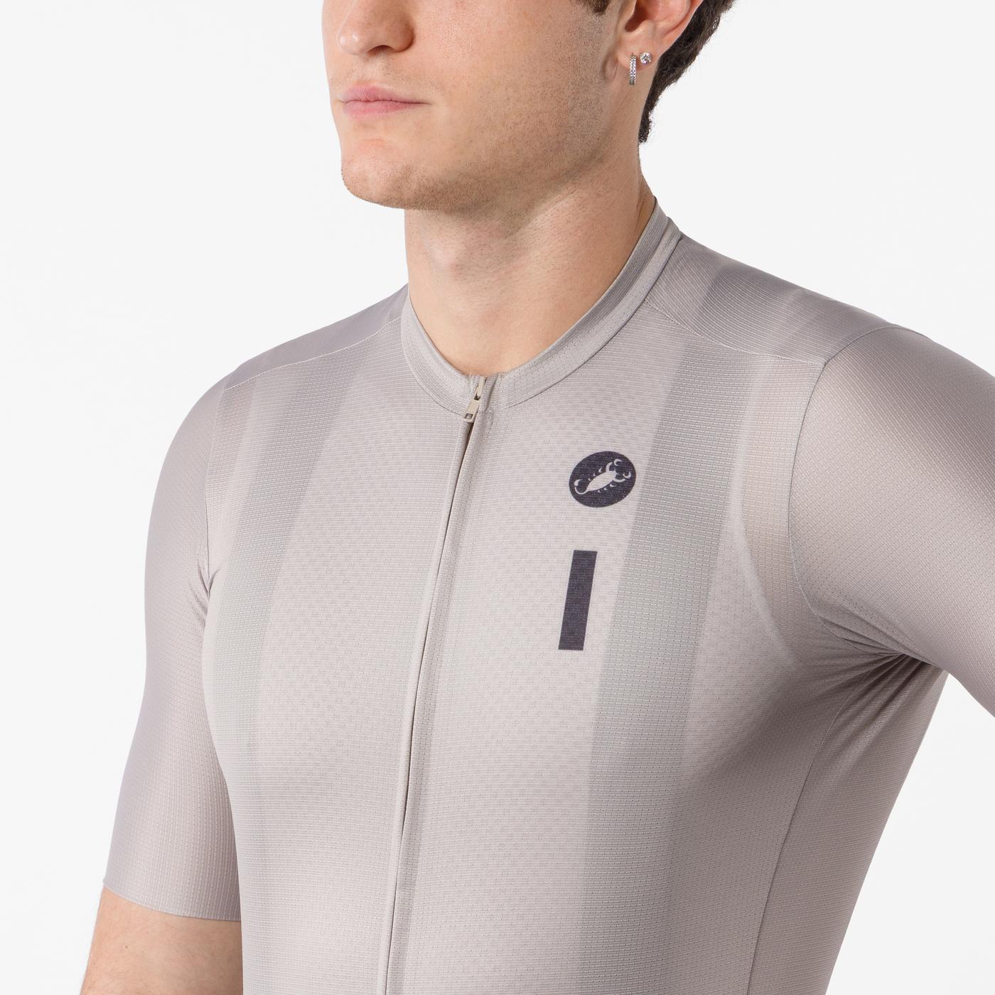 Maillot CASTELLI DRITTONE LOGO Manches Courtes Clay - Image 3
