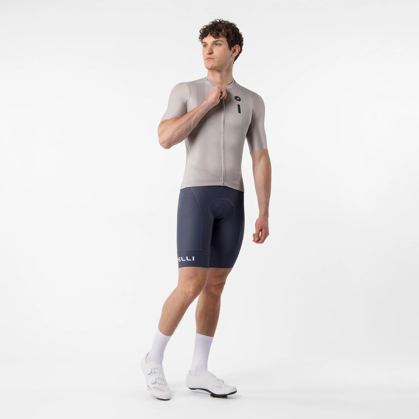 Maillot CASTELLI DRITTONE LOGO Manches Courtes Clay - Image 6