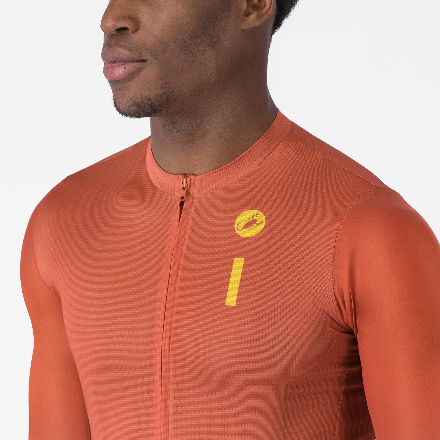 Maillot CASTELLI DRITTONE LOGO Manches Courtes Paprika - Image 3